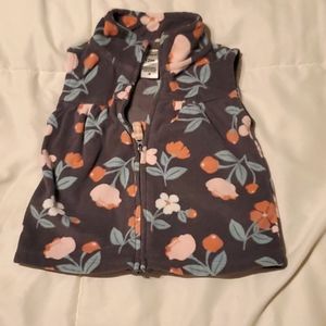 Dark grey floral kids vest